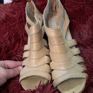 Franco Sarto Beige Strappy Sandals